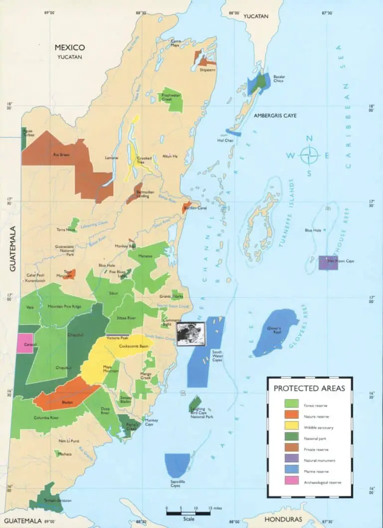 Belize Map Protected Areas