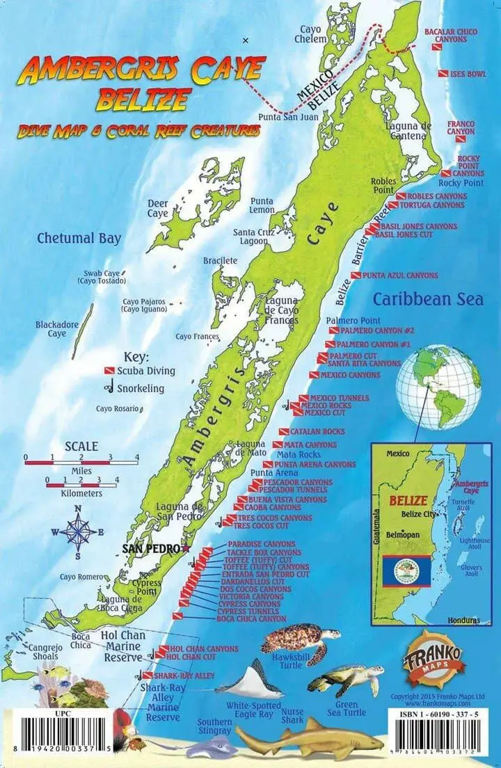 Ambergris Caye - Franko Maps