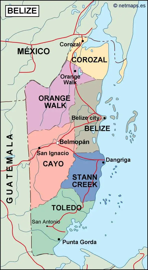 Belize Map