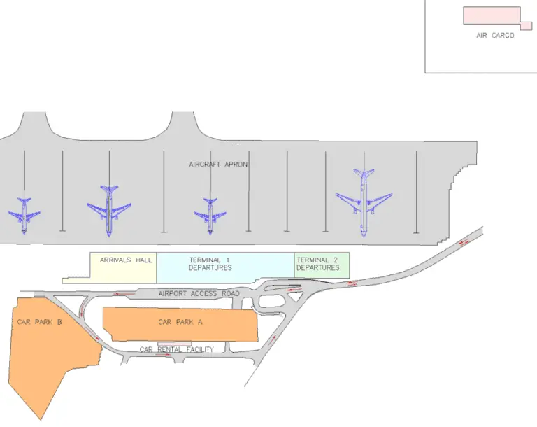 Simple Map of Belize Airport