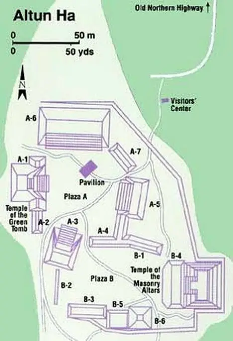 Altun Ha Map